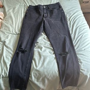 Express Black Skinny Jeans with holes